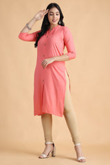 Filiate Women Straight Kurta with Front Slit