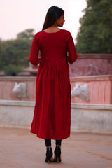 Filiate Women Embroidery Round-Neck A-Line Kurta