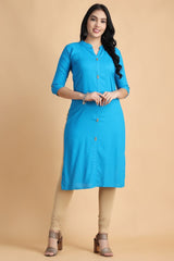 Filiate Women Straight Kurta with Front Slit