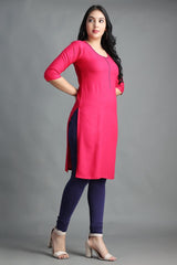 Filiate Women Solid Straight Kurta