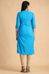 Filiate Women Straight Kurta with Front Slit