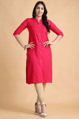 Filiate Women Straight Kurta with Front Slit