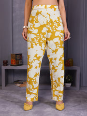 Yellow Printed Rayon Co-Ord Sets