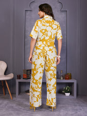 Yellow Printed Rayon Co-Ord Sets