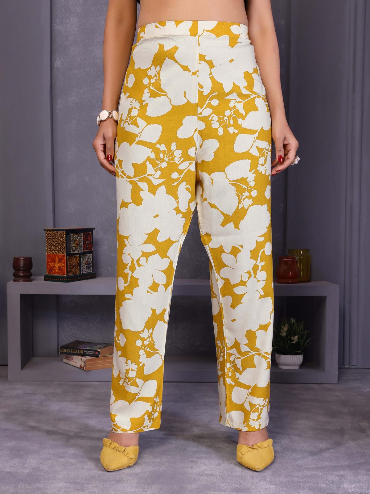 Yellow Printed Rayon Co-Ord Sets - Filiate