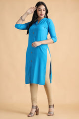 Filiate Women Straight Kurta with Front Slit