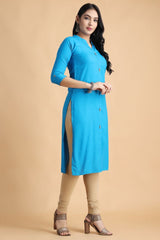 Filiate Women Straight Kurta with Front Slit