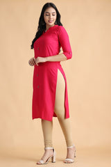 Filiate Women Straight Kurta with Front Slit
